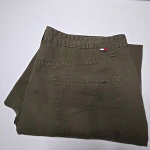 Tommy Hilfiger Men's Olive Green Cargo Pants Size 38x29 Casual Utilitarian